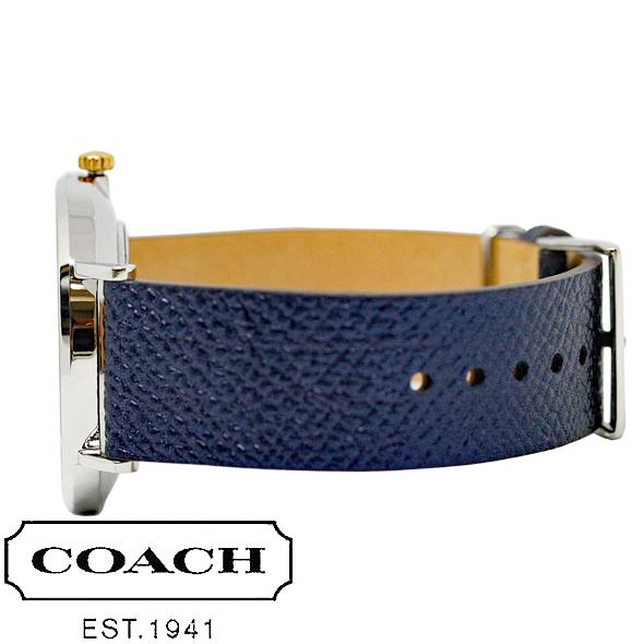 Coach Perry White Dial Blue Leather Strap Watch for Women - 14503156