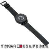  Shop Authentic Tommy Hilfiger Denim Quartz Black Dial Black Leather Strap Watch for Men - 1791479 - Luxxuri