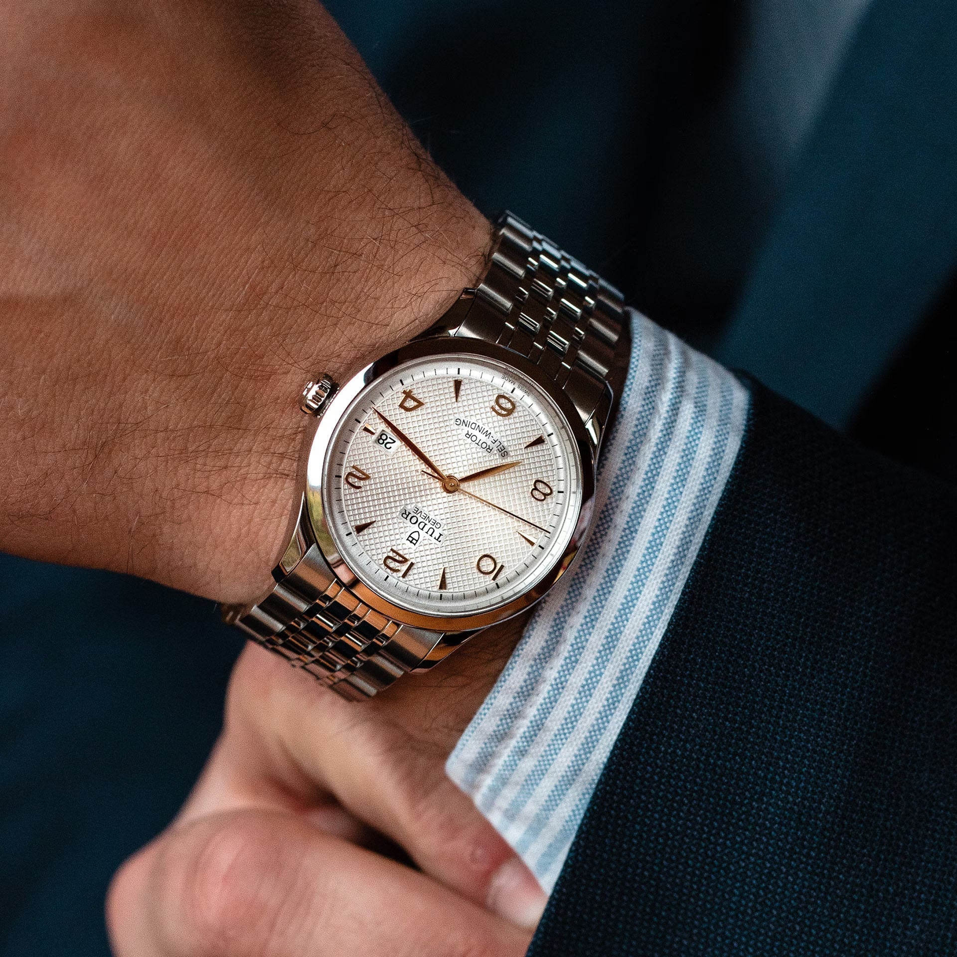  Shop Authentic Tudor 1926 Automatic Silver Dial Silver Steel Strap Watch for Men - M91650-0001 - Luxxuri