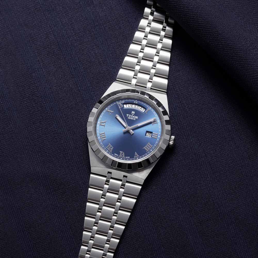  Shop Authentic Tudor Royal Automatic Blue Dial Silver Steel Strap Watch for Men - M28600-0005 - Luxxuri