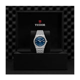  Shop Authentic Tudor Royal Automatic Diamonds Blue Dial Silver Steel Strap Watch for Men - M28600-0006 - Luxxuri
