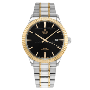 Shop Authentic Tudor Style Automatic Black Dial Two Tone Steel Strap Watch for Men - M12713-0005 - Luxxuri