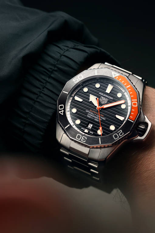  Shop Authentic Tag Heuer Aquaracer Professional 1000 Superdiver Automatic Black Dial Silver Steel Strap Watch for Men - WBP5A8A.BF0619 - Luxxuri