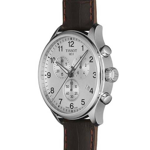  Shop Authentic Tissot T Sport Chrono XL Classic Silver Dial Brown Leather Strap Watch For Men - T116.617.16.037.00 - Luxxuri