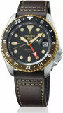  Shop Authentic Seiko 5 Sports SKX GMT Automatic Mocha Black Dial Brown Leather Strap Watch For Men - SSK036K1 - Luxxuri