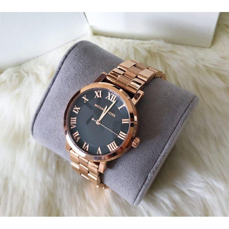  Shop Authentic Michael Kors Noire Black Dial Rose Gold Steel Strap Watch for Women - MK3585 - Luxxuri