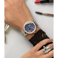 Shop Authentic Michael Kors Parker Blue Dial Two Tone Steel Strap Watch for Women - MK6141 - Luxxuri