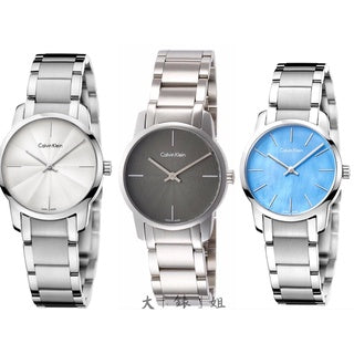  Shop Authentic Calvin Klein City Mother of Pearl Blue Dial Silver Steel Strap Watch for Women - K2G2314X - Luxxuri