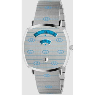  Shop Authentic Gucci Grip Quartz Silver Dial Silver Steel Strap Watch For Women - YA157437 - Luxxuri