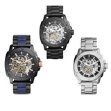 Shop Authentic Fossil Modern Machine Automatic Silver Dial Black Steel Strap Watch for Men - ME3080 - Luxxuri