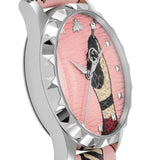  Shop Authentic Gucci G Timeless Pink Dial Pink Leather Strap Watch For Women - YA1264083 - Luxxuri