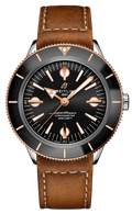 Breitling Superocean Heritage '57 Black Dial Brown Leather Strap Watch for Men - U10370121B1X1