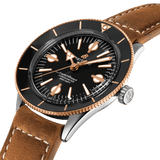  Shop Authentic Breitling Superocean Heritage '57 Black Dial Brown Leather Strap Watch for Men - U10370121B1X1 - Luxxuri