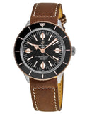  Shop Authentic Breitling Superocean Heritage '57 Black Dial Brown Leather Strap Watch for Men - U10370121B1X1 - Luxxuri