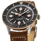  Shop Authentic Breitling Superocean Heritage '57 Black Dial Brown Leather Strap Watch for Men - U10370121B1X1 - Luxxuri