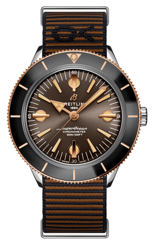  Shop Authentic Breitling Superocean Heritage '57 Outerknown Limited Edition Brown Dial Brown NATO Strap Watch for Men - U103701A1Q1W1 - Luxxuri