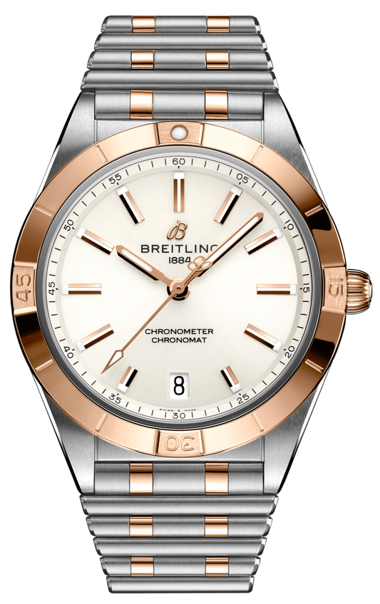  Shop Authentic Breitling Chronomat Automatic 36 White Dial Two Tone Steel Strap Watch for Women - U10380101A1U1 - Luxxuri