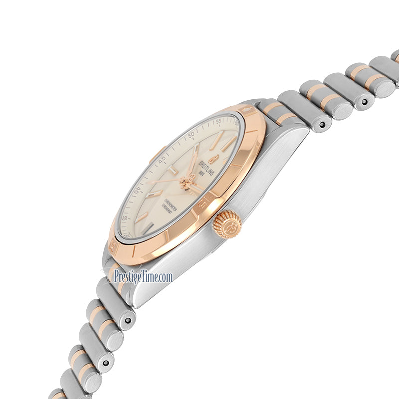  Shop Authentic Breitling Chronomat Automatic 36 White Dial Two Tone Steel Strap Watch for Women - U10380101A1U1 - Luxxuri
