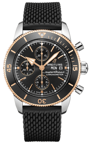  Shop Authentic Breitling Superocean Heritage Chronograph 44 Black Dial Black Mesh Bracelet Watch for Men - U13313121B1S1 - Luxxuri