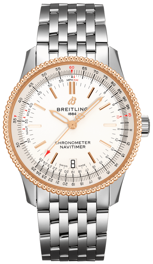  Shop Authentic Breitling Navitimer Automatic 38mm Stainless Steel Mens Watch - A17325211G1A1 - Luxxuri
