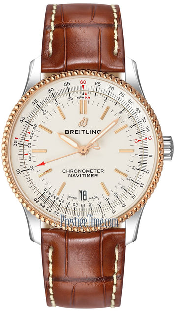  Shop Authentic Breitling Navitimer Automatic 38mm Leather Strap Mens Watch - A17325211G1P1 - Luxxuri