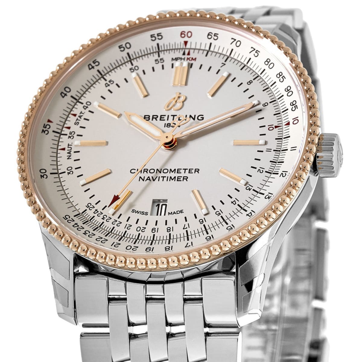  Shop Authentic Breitling Navitimer Automatic 41mm White Dial Silver Stainless Steel Mens Watch - U17326211G1A1 - Luxxuri