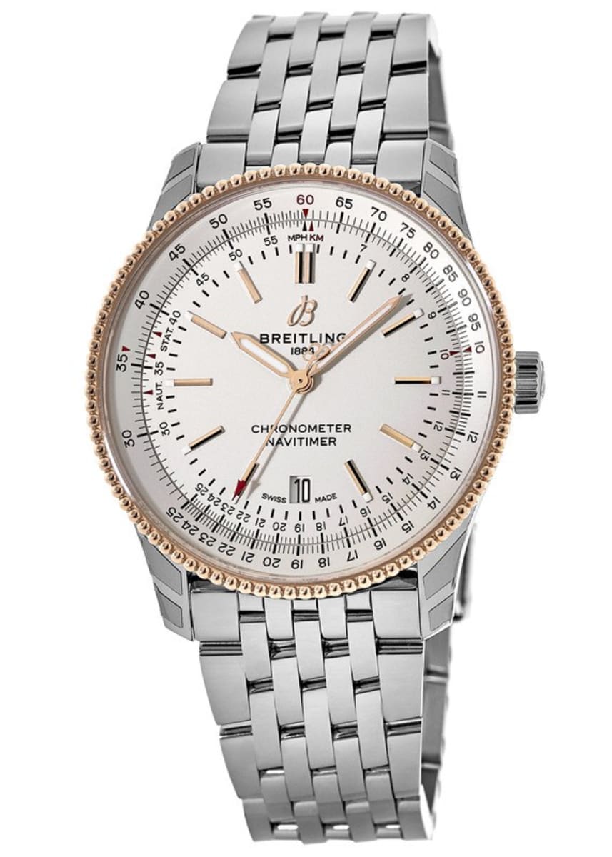 Shop Authentic Breitling Navitimer Automatic 41mm White Dial Silver Stainless Steel Mens Watch - U17326211G1A1 - Luxxuri