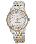 Breitling Navitimer Automatic 41 White Dial Two Tone Steel Strap Watch for Men - U17326211G1U1