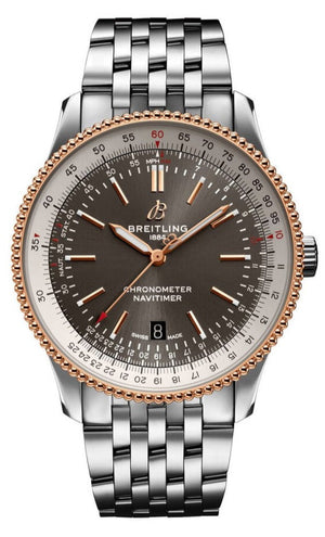  Shop Authentic Breitling Navitimer Automatic 41mm Grey Dial Silver Steel Strap Mens Watch - U17326211M1A1 - Luxxuri