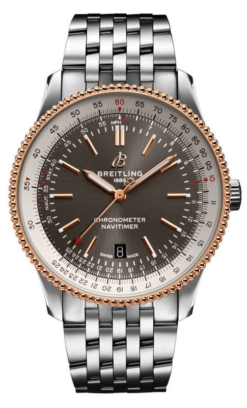  Shop Authentic Breitling Navitimer Automatic 41mm Grey Dial Silver Steel Strap Mens Watch - U17326211M1A1 - Luxxuri