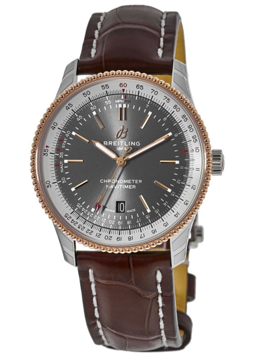  Shop Authentic Breitling Navitimer 1 Automatic 41mm Black Dial Brown Leather Strap Mens Watch - U17326211M1P1 - Luxxuri