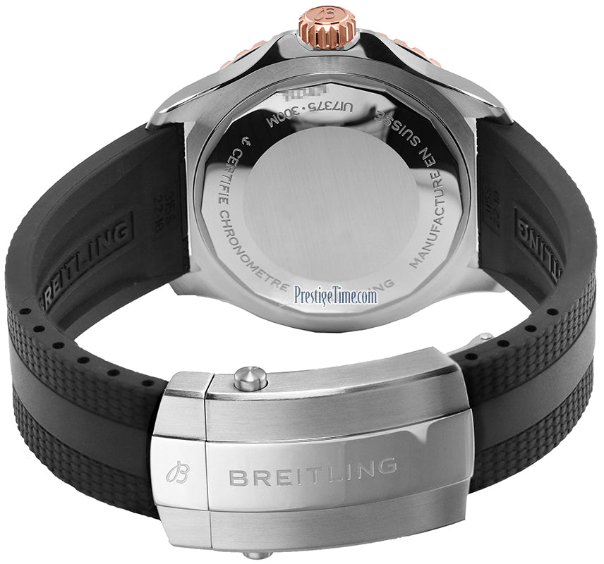  Shop Authentic Breitling Superocean Automatic 42mm 18K Red Gold & Black Dial Black Rubber Strap Watch for Men - U17375211B1S1 - Luxxuri