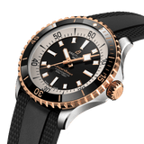  Shop Authentic Breitling Superocean Automatic 42mm 18K Red Gold & Black Dial Black Rubber Strap Watch for Men - U17375211B1S1 - Luxxuri