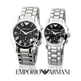  Shop Authentic Emporio Armani Velente Chronograph Black Dial Silver Steel Strap Watch For Women - AR0674 - Luxxuri