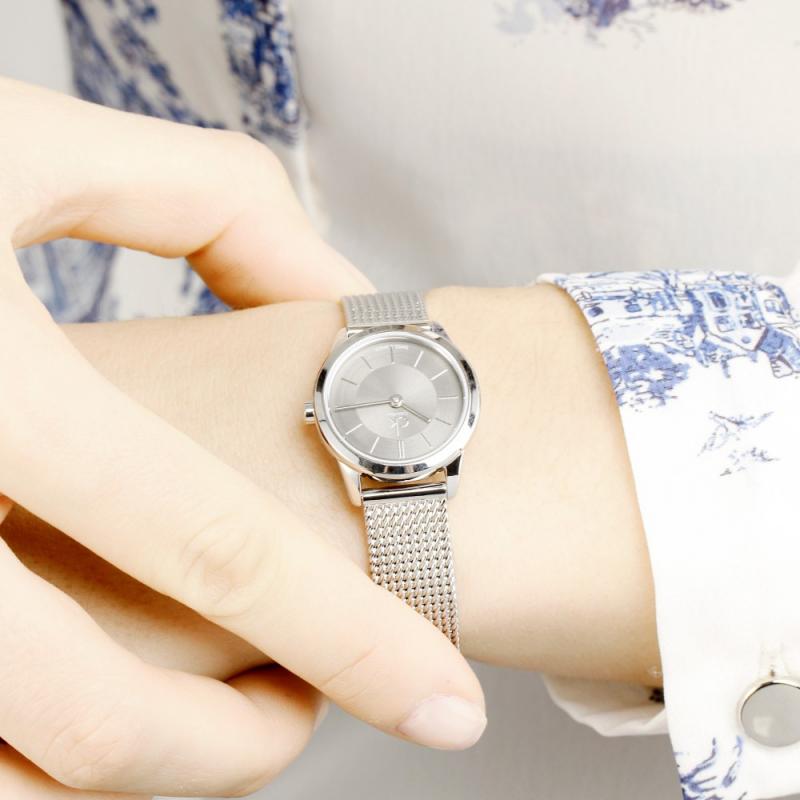  Shop Authentic Calvin Klein Minimal White Dial Silver Mesh Bracelet Watch for Men - K3M22126 - Luxxuri