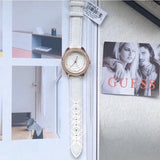  Shop Authentic Guess Mini Rose Diamonds White Dial White Leather Strap Watch For Women - U85142l3 - Luxxuri
