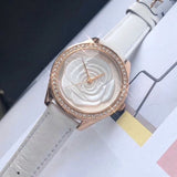  Shop Authentic Guess Mini Rose Diamonds White Dial White Leather Strap Watch For Women - U85142l3 - Luxxuri