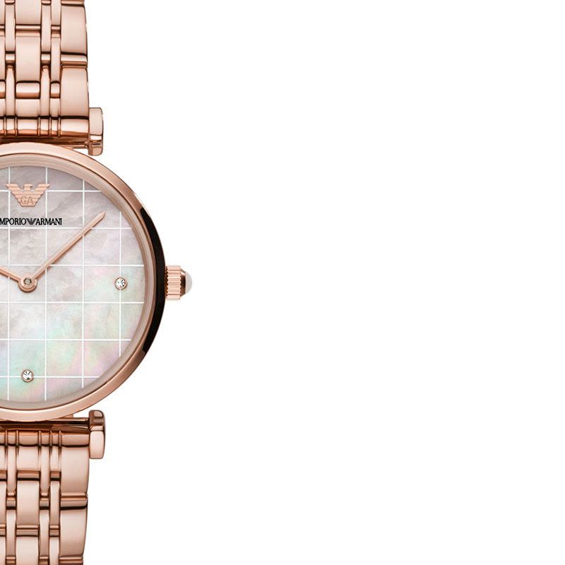  Shop Authentic Emporio Armani Gianni T Bar Quartz Mother of Pearl Dial Rose Gold Steel Strap Watch For Women - AR11385 - Luxxuri