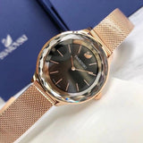  Shop Authentic Swarovski Octea Nova Black Dial Rose Gold Mesh Bracelet Watch for Women - 5430424 - Luxxuri