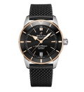 Breitling Superocean Heritage II B20 42mm Black Dial Black Mesh Bracelet Mens Watch - UB2010121B1S1