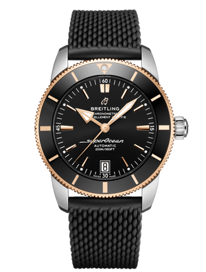  Shop Authentic Breitling Superocean Heritage II B20 42mm Black Dial Black Mesh Bracelet Mens Watch - UB2010121B1S1 - Luxxuri