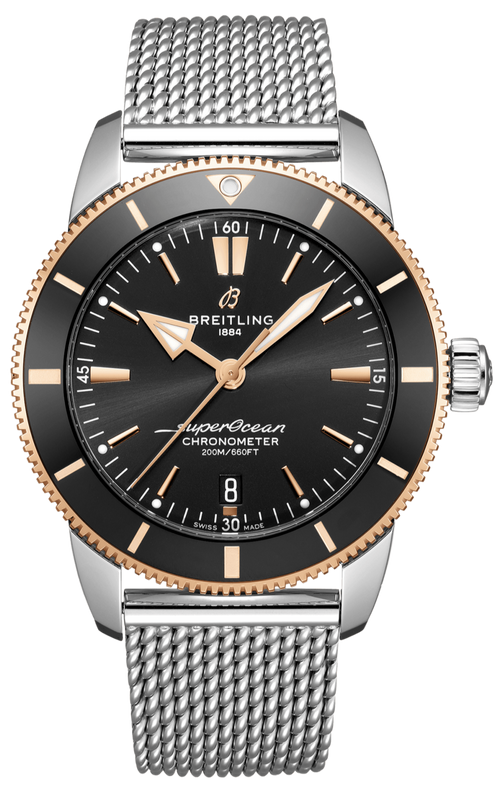  Shop Authentic Breitling Superocean Heritage B20 Automatic 44 Black Dial Silver Mesh Bracelet Watch for Men - UB2030121B1A1 - Luxxuri