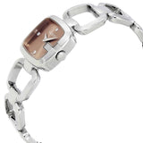  Shop Authentic Gucci G Gucci Brown Dial Silver Steel Strap Watch For Women - YA125503 - Luxxuri