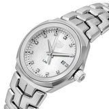  Shop Authentic Tag Heuer Link Quartz Diamonds Mother of Pearl Dial Silver Steel Strap Watch for Women - WBC1312.BA0600 - Luxxuri