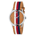  Shop Authentic Gucci G Timeless Quartz Brown Dial Brown Leather Strap Watch For Men - YA1264078 - Luxxuri