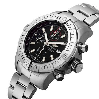  Shop Authentic Breitling Super Avenger Chronograph 48 Black Dial Silver Steel Strap Watch for Men - A13375101B1A1 - Luxxuri