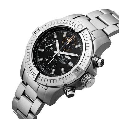  Shop Authentic Breitling Avenger Chronograph 45mm Black Dial Silver Steel Strap Watch for Men - A13317101B1A1 - Luxxuri