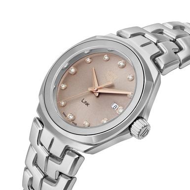  Shop Authentic Tag Heuer Link Quartz Brown Dial Silver Steel Strap Watch for Women - WBC131E.BA0649 - Luxxuri