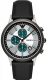  Shop Authentic Emporio Armani Renato Chronograph Silver Dial Black Leather Strap Watch for Men - AR11473 - Luxxuri