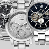  Shop Authentic Guess Mini Sunrise Silver Dial Silver Steel Strap Watch For Women - W0448L1 - Luxxuri